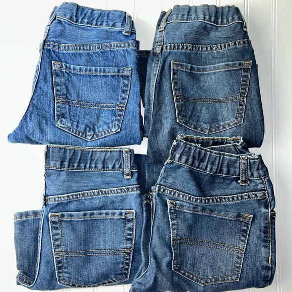 Lot of 4 pairs of Children’s Place Bootcut Jeans Pants adjustable waist Sz 8 - Picture 1 of 6